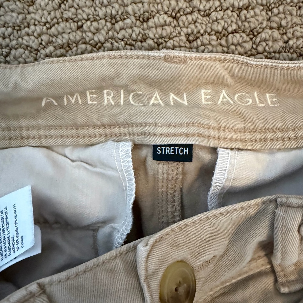American Eagle Outfitters Khaki Kick Boot Pants - Picture 4 of 7